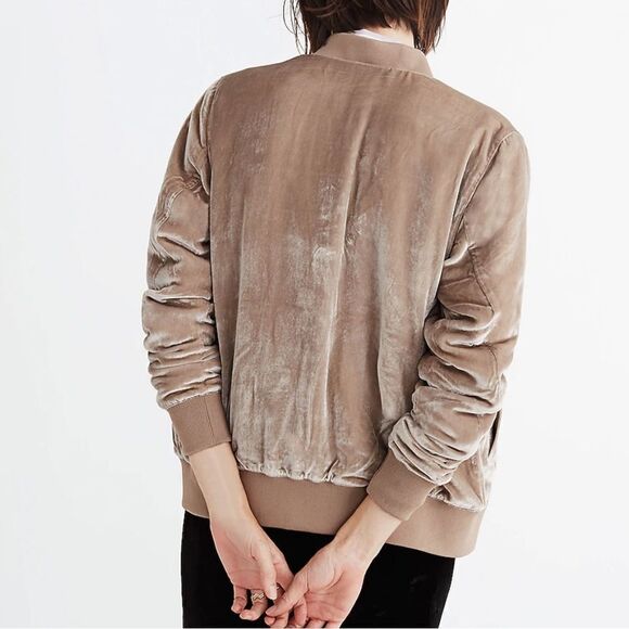 Madewell velvet bomber jacket size medium - Picture 2 of 7